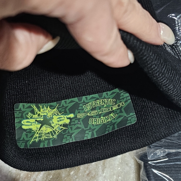 SP5DER, YOUNG THUG, 100% AUTHENTIC BLACK RHINESTONE WEB BEANIE NWT Spider - Picture 2 of 7